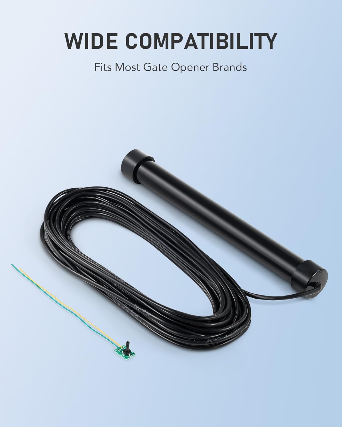 Vehicle Exit Sensor Kit, Wired Driveway Gate Exit Wand for Automatic Gate Opener 50 ft. Cable Range