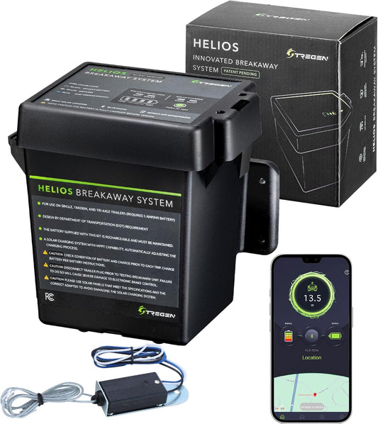Helios 88211 Trailer Breakaway Kit with LED Indicator, Bluetooth and Mobile App, Water-Resistant