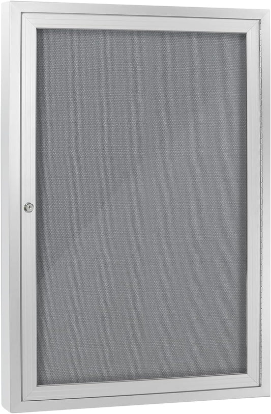 Enclosed Bulletin Board with Locking Door, Outdoor Bulletin Board Weatherproof, Lockable Display Case for Home, Office, and Com