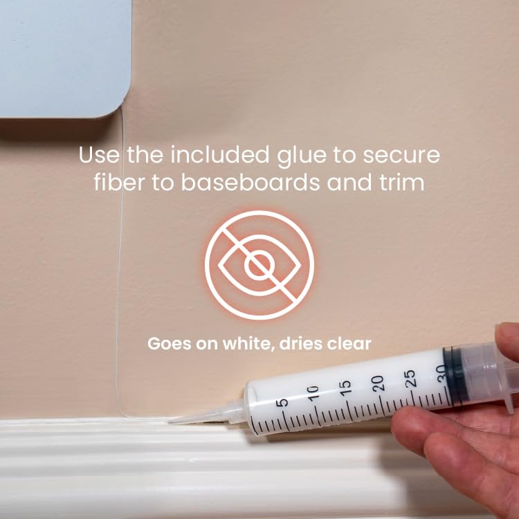 InvisiLight Home Fiber Kit Ultra-Thin Fiber Optic Internet Kit with Media Converters Wired Connection