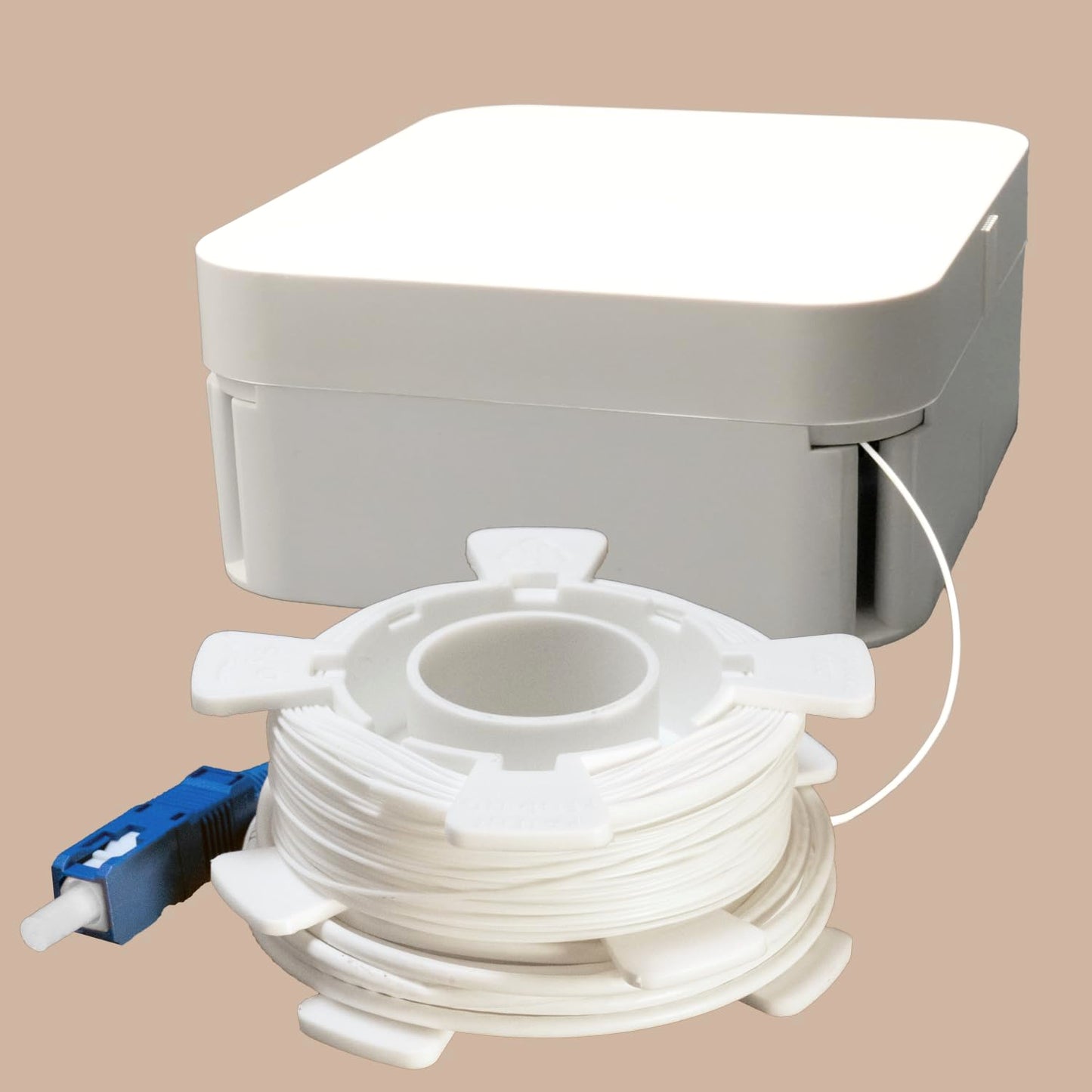 InvisiLight Home Fiber Kit Ultra-Thin Fiber Optic Internet Kit with Media Converters Wired Connection