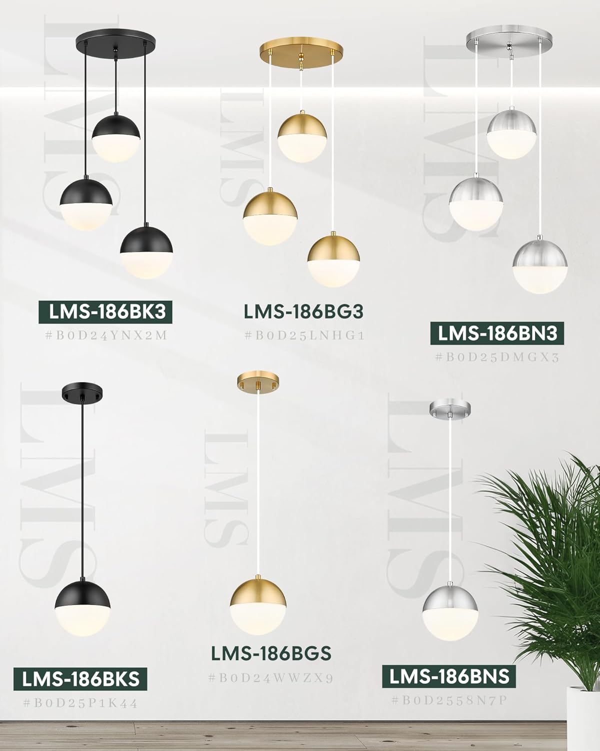 LMS 10 Inch Globe Pendant Lights, Oil Rubbed Bronze with White Globe Glass Shade