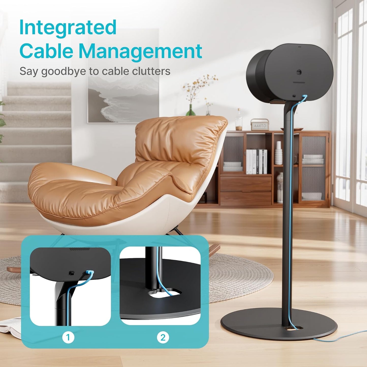 Pegzone Speaker Stands Pair Compatible with Sonos Era 100 and Era 300, 22 LBS Capacity, 28.1' Fixed Height