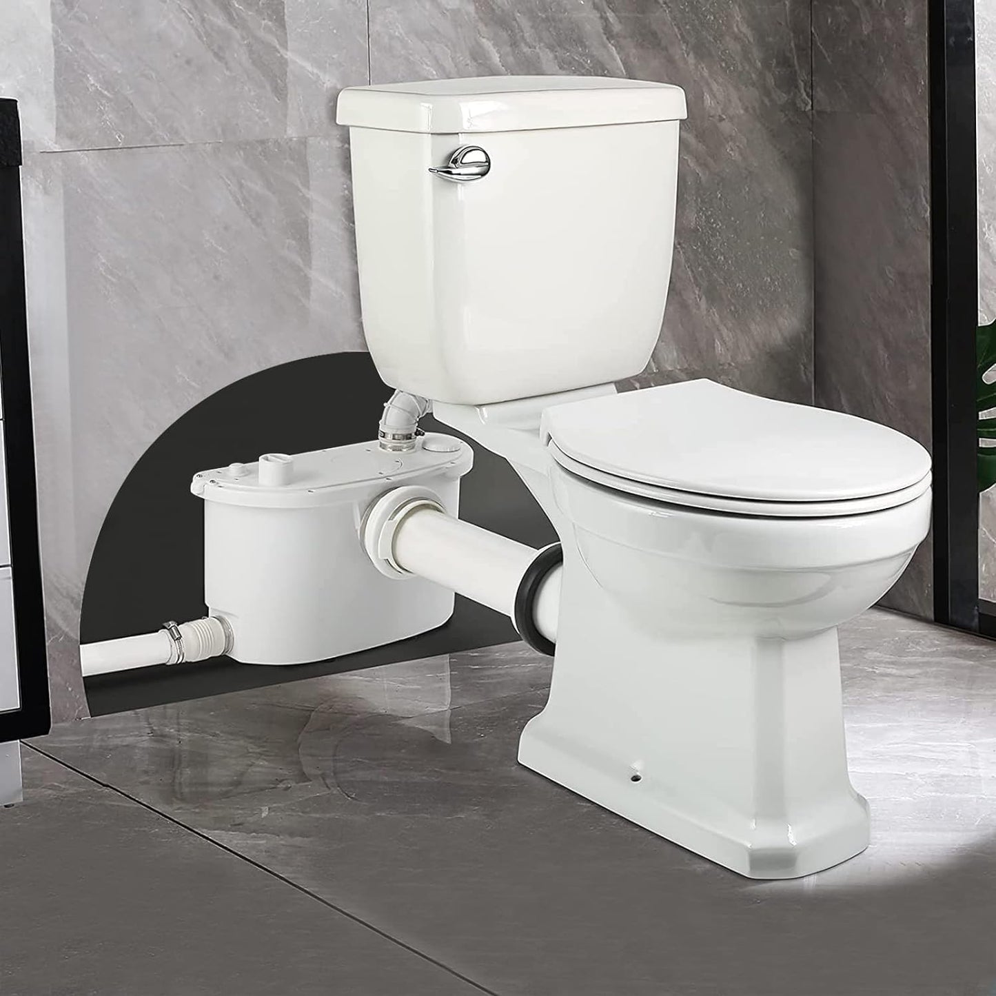 Compacted Elongated Toilet for Bathroom 1.28 GPF Dual Flush Quiet Modern Toilet