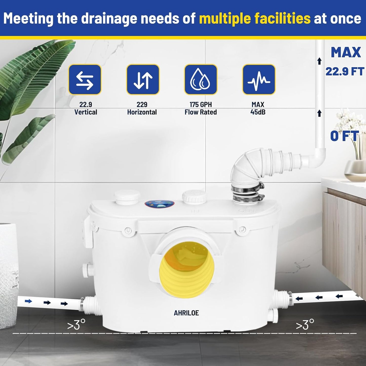 Compacted Elongated Toilet for Bathroom 1.28 GPF Dual Flush Quiet Modern Toilet
