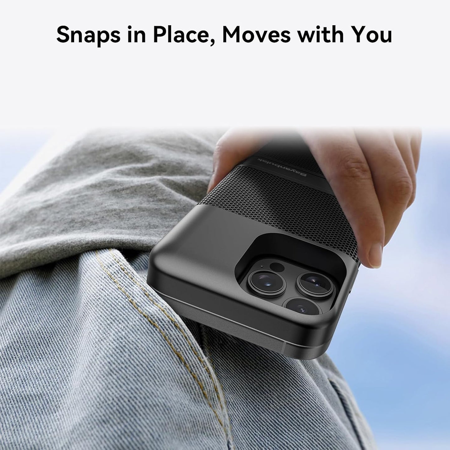 Bluetooth Speaker for iPhone 16 Pro Max, MagSafe Compatible Magnetic with Kickstand