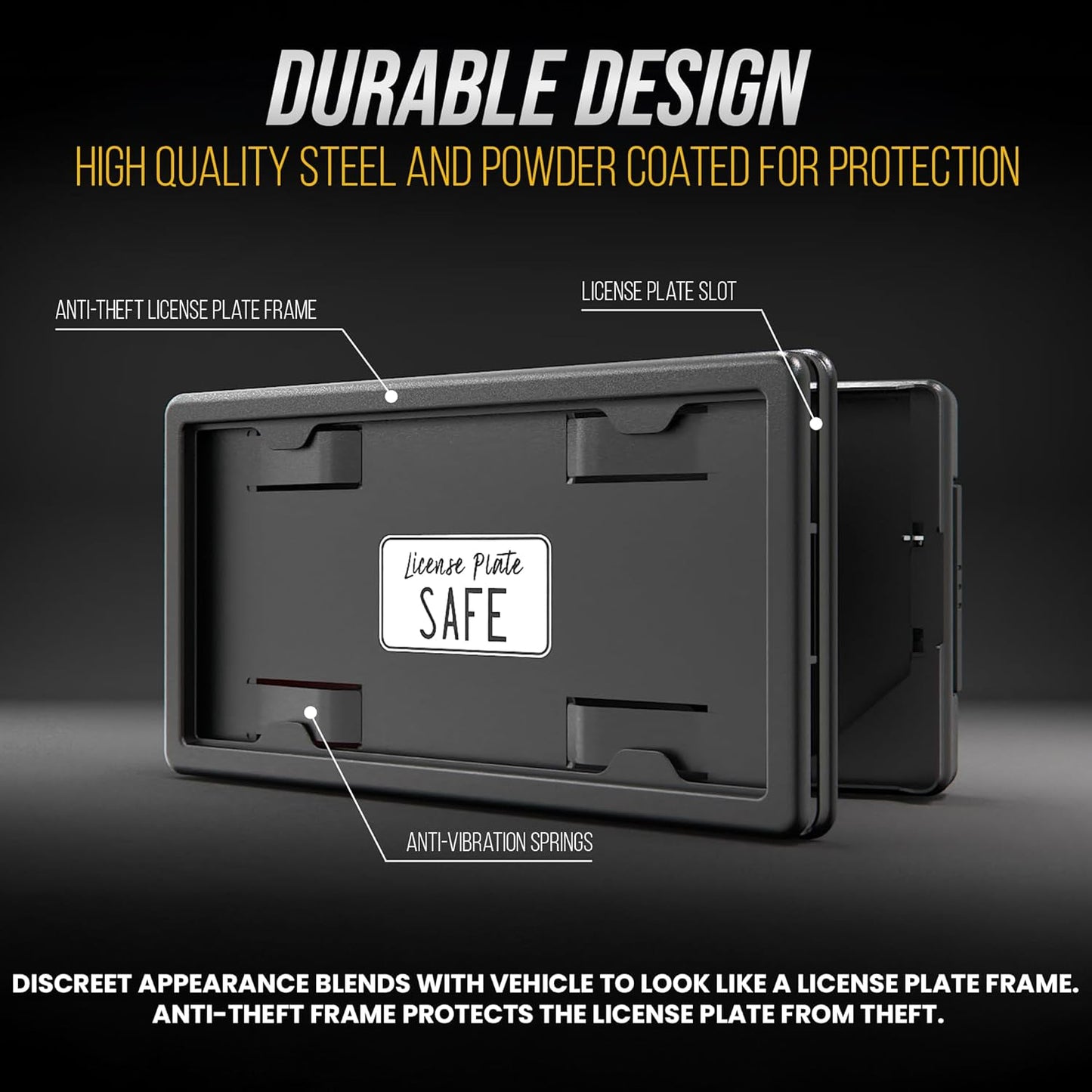 License Plate Safe The Secret Stash Box for Your Vehicle Secure Key Storage Anti-Theft Frame Faraday Bag
