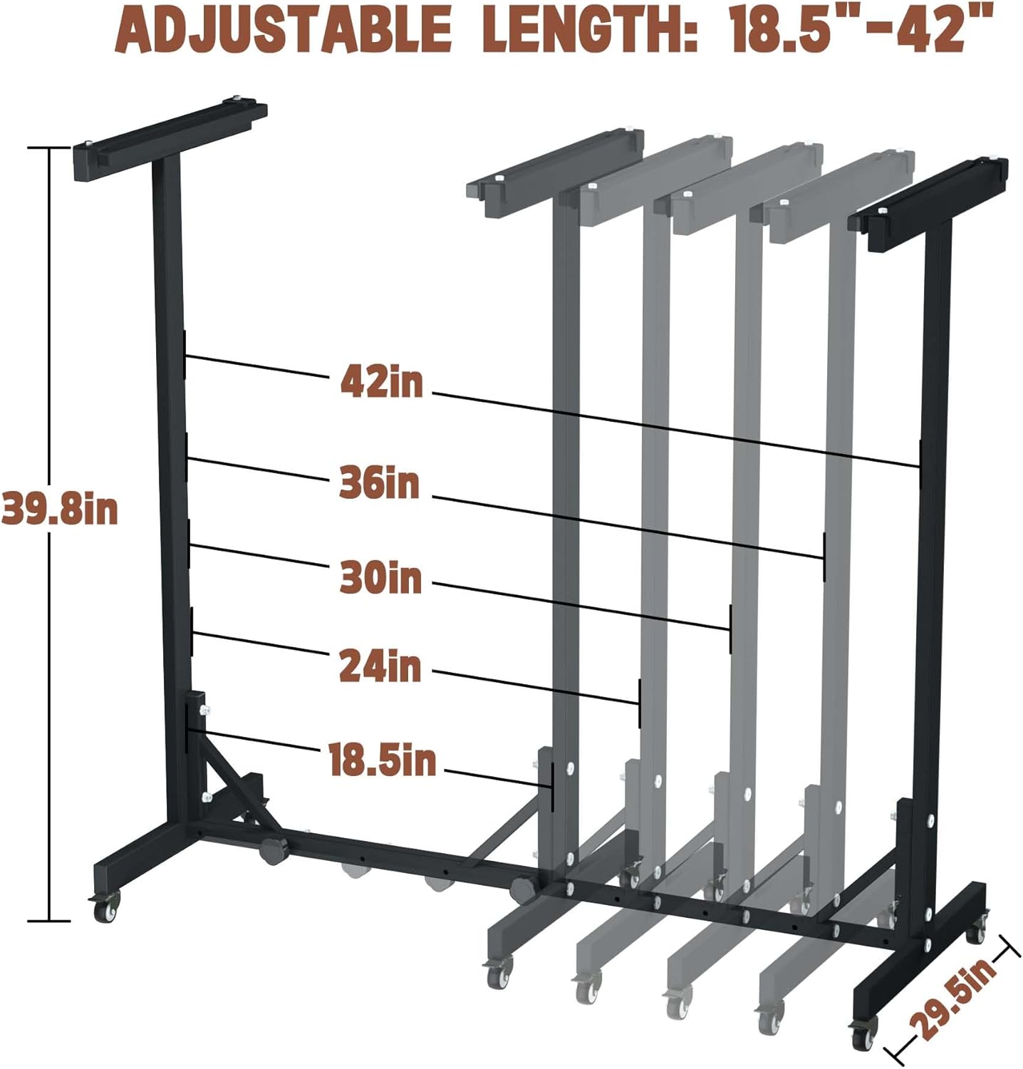 Mobile Blueprint Storage Rack, Adjustable and Portable Vertical Blueprint Holder and Organizer
