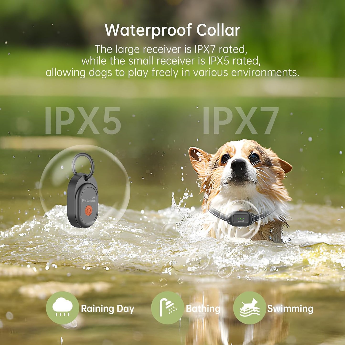Pawious In-Ground Dog Fence Any Property Shape Pet Electric Containment, Waterproof, Underground