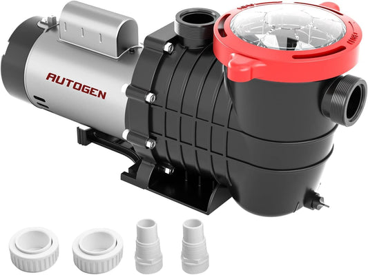 Pool Pump, 2.0 HP Variable Speed, 8000GPH 230V Above Ground, 1500W, with Strainer Basket and Drain Plug