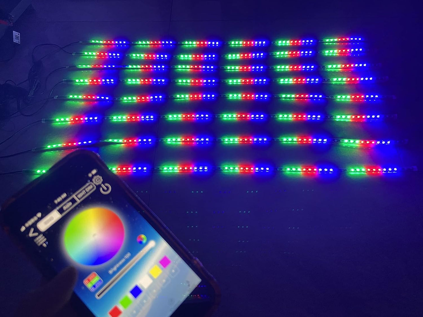 8PCS 2FT 60cm 24' Dream Color Chasing Light Strips Illuminated LED Strobe Flash Breathing Lights