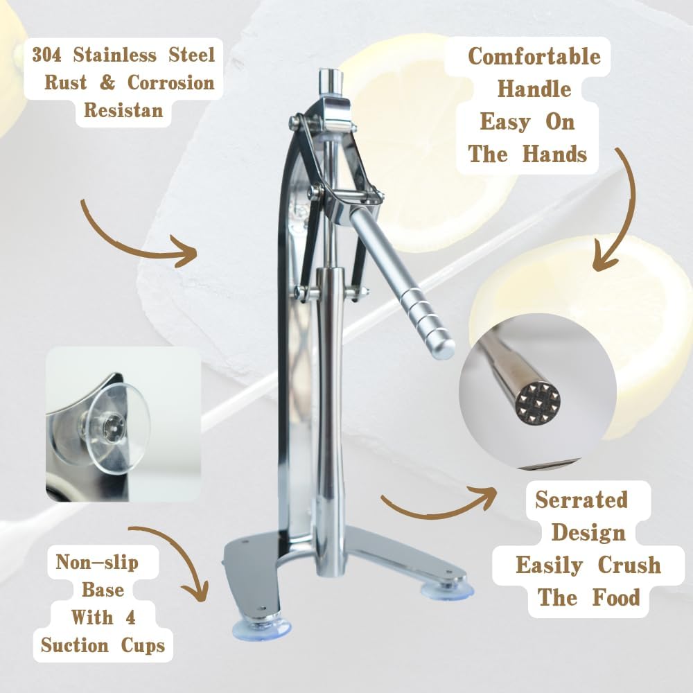 Manual Lemon Juicer Stainless Steel Press Handled Juicer Lime Squeezer Lemon Clip crusher