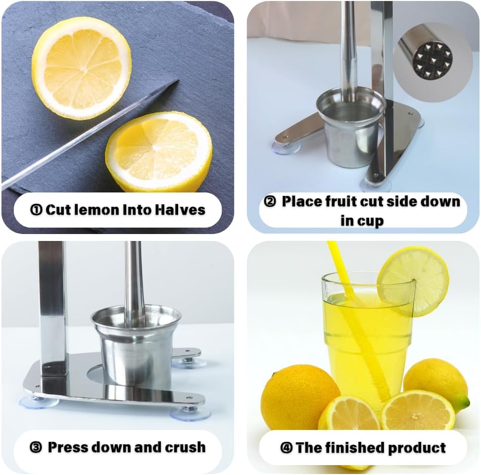 Manual Lemon Juicer Stainless Steel Press Handled Juicer Lime Squeezer Lemon Clip crusher