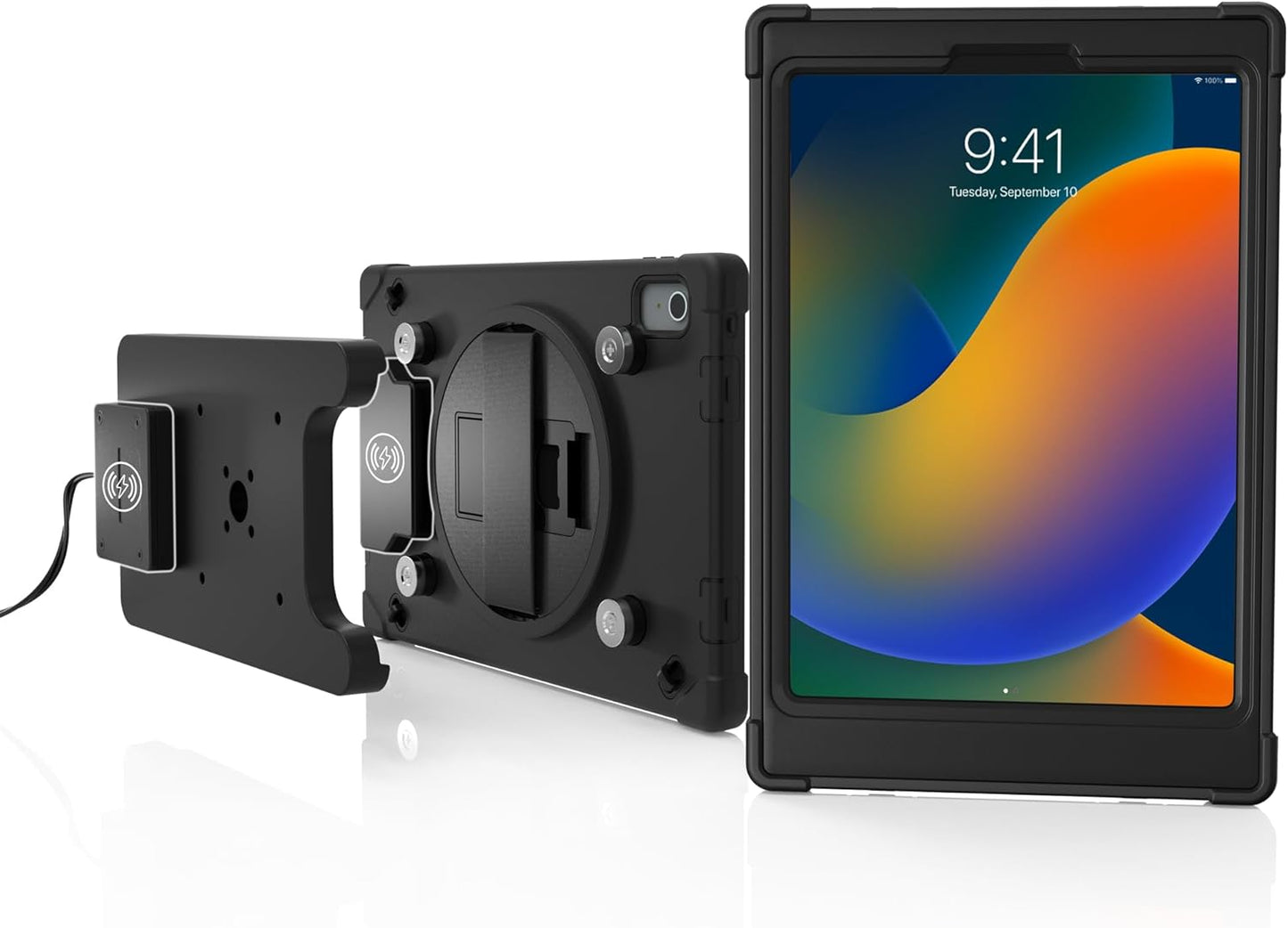 Wireless Charging Case for iPad Air 4/5 with Impact-Resistant Thick Silicone Cover