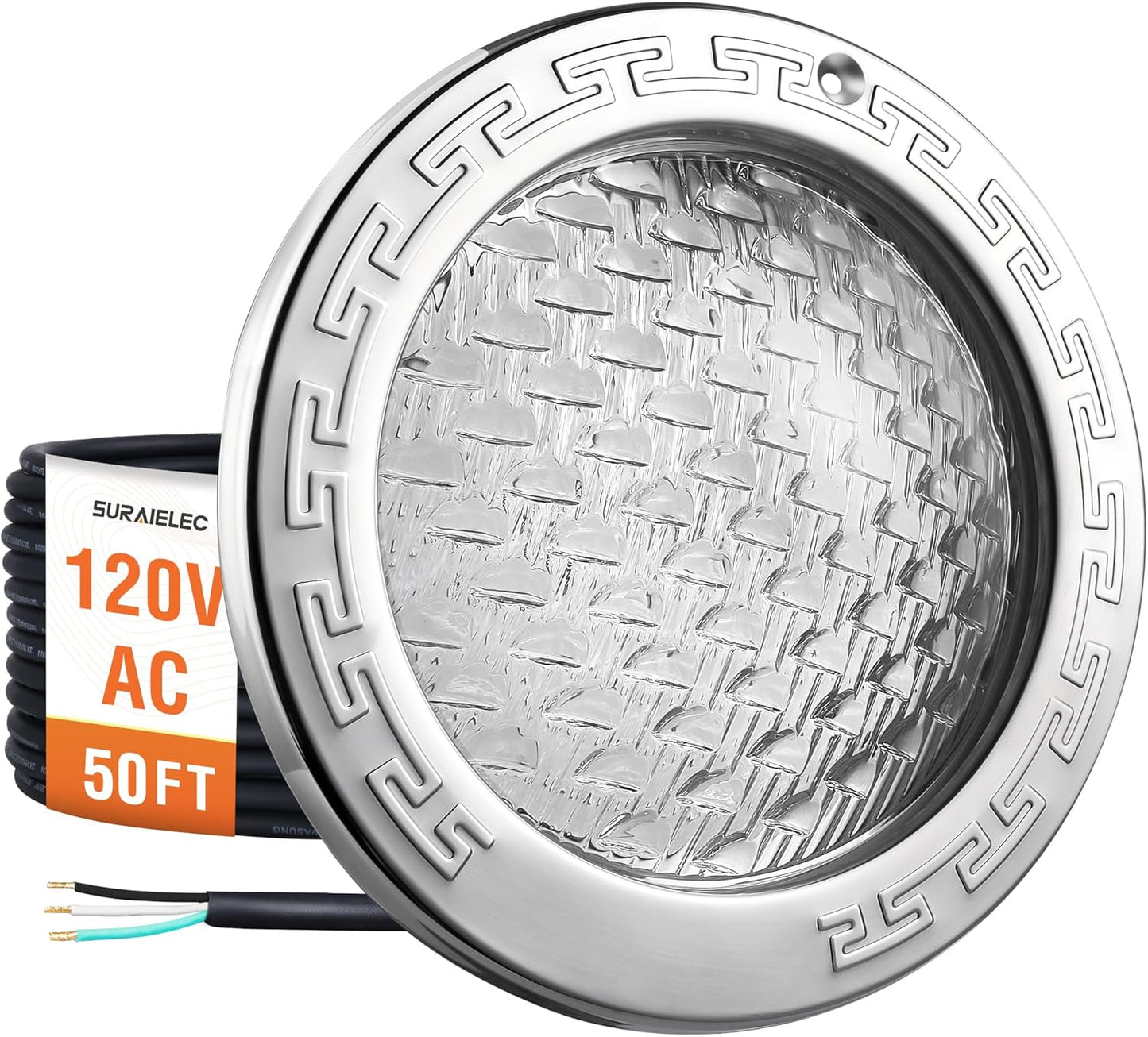 10 Inch 120V LED Pool Lights for Inground Pool, 5000 Lumen Cool White Inground Pool Light, 50W LED (500W eq)