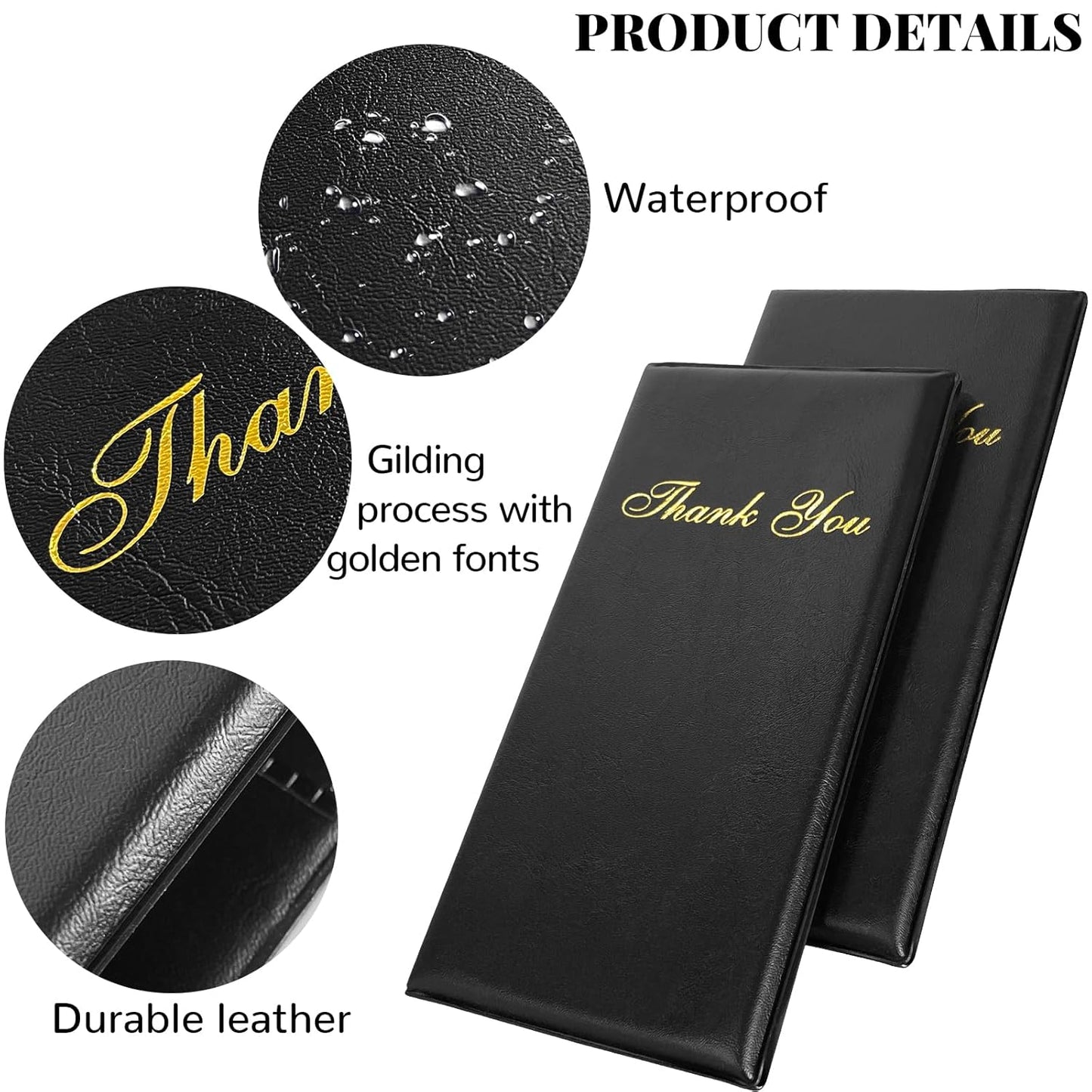 60 Pcs Check Presenters for Restaurants, 4 X 7.9 Inch Restaurant Check Presenters, Black