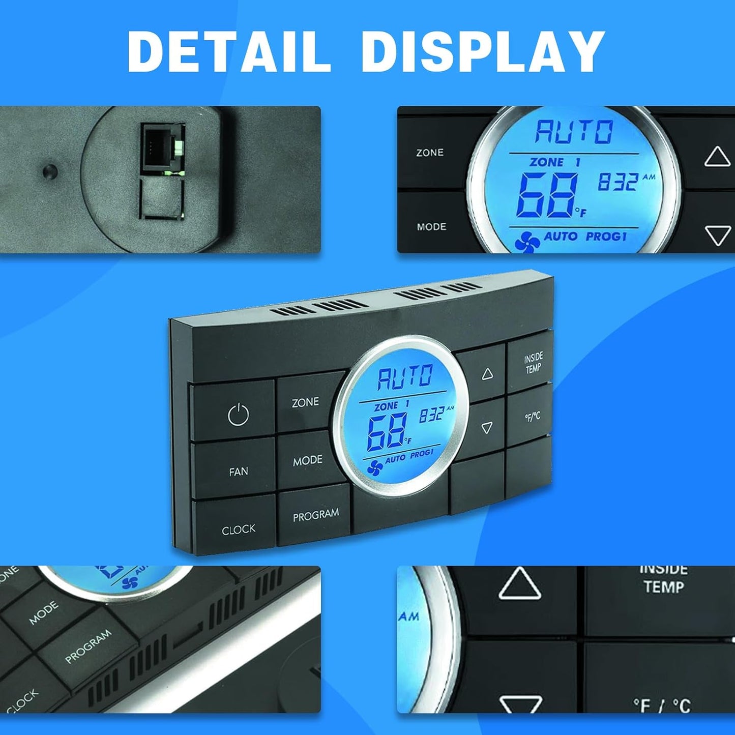 Digital RV Thermostat, Multi-Zone Control Center for Dometic CCC2, Compatible with AC Series 579/595/600/6308