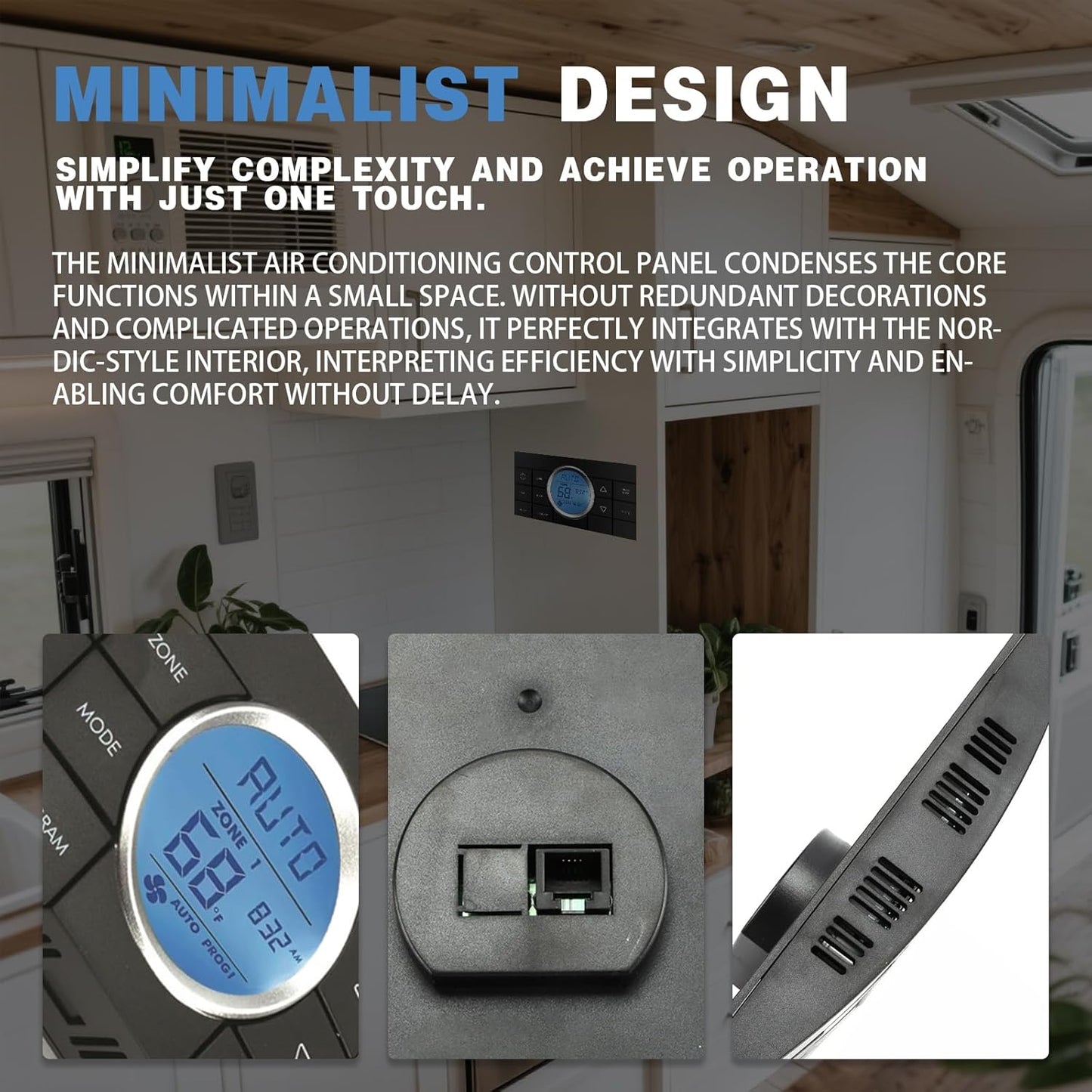 Digital RV Thermostat, Multi-Zone Control Center for Dometic CCC2, Compatible with AC Series 579/595/600/6308