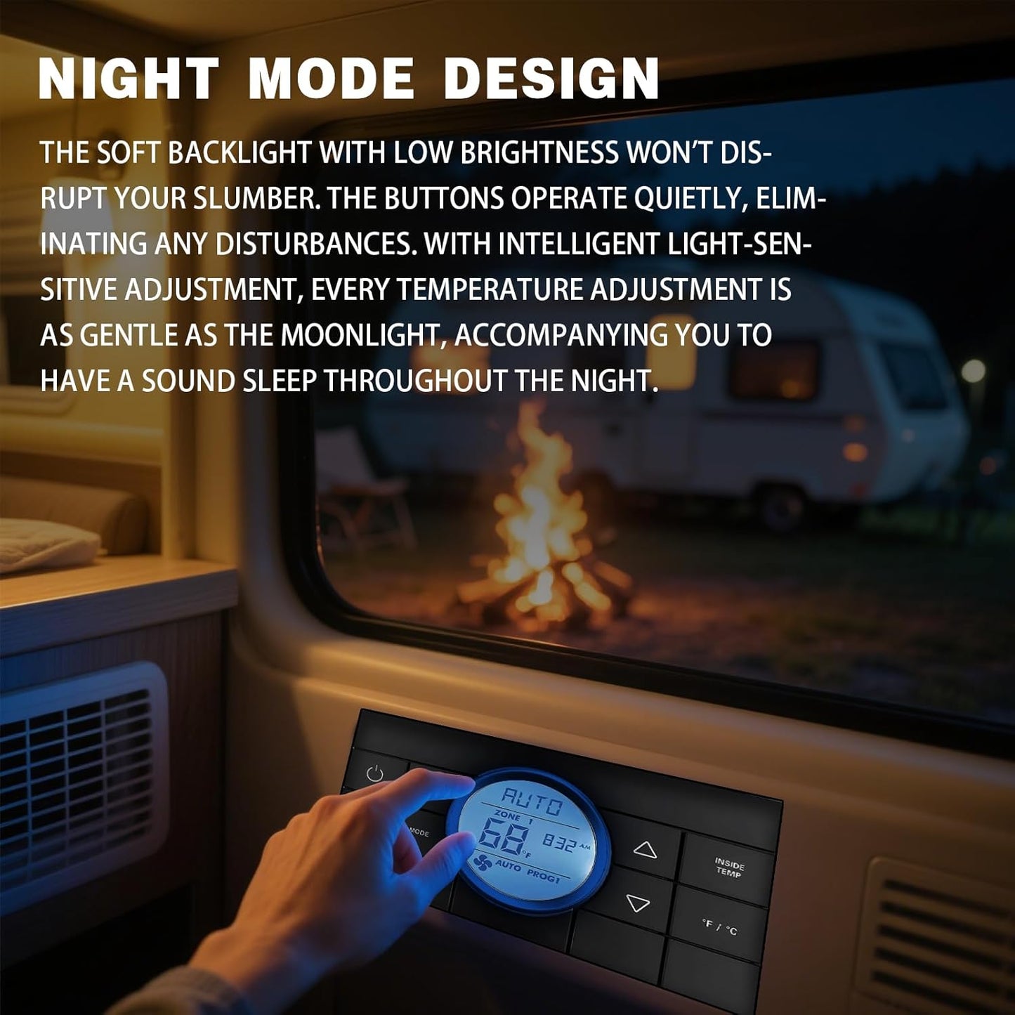 Digital RV Thermostat, Multi-Zone Control Center for Dometic CCC2, Compatible with AC Series 579/595/600/6308