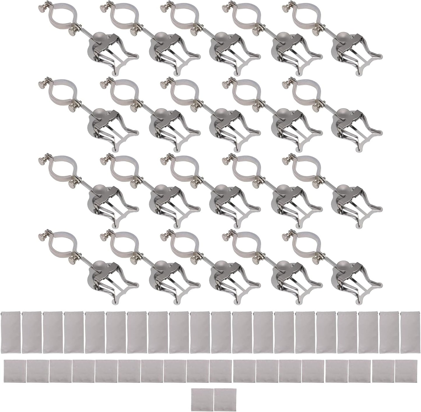 Emptty 20PCS Clarinet Sheet Music Clip, Plating Clarinet Marching Lyre, Clarinet Marching Lyre Music Clip, Trumpet Sheet Music Clamp-On