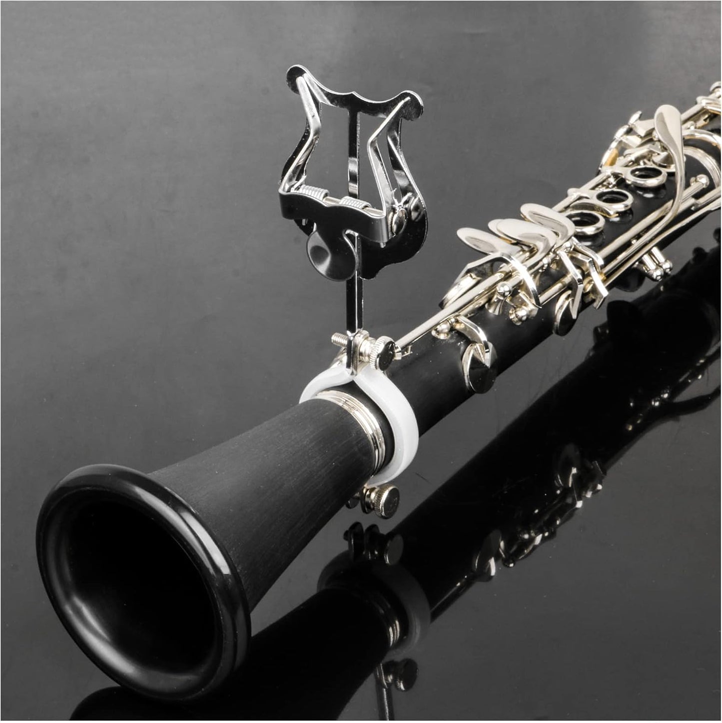Emptty 20PCS Clarinet Sheet Music Clip, Plating Clarinet Marching Lyre, Clarinet Marching Lyre Music Clip, Trumpet Sheet Music Clamp-On