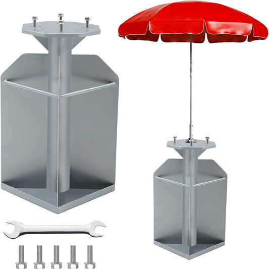 In Ground Umbrella Base, Heavy-Duty Steels Outdoor Base for Offset Cantilever Umbrella Hanging Parasol