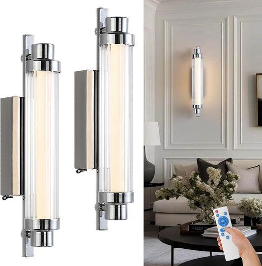 HITOO Battery Operated Wall Sconce Set of 2 12000mAh Rechargeable Battery Powered Wall Light with Remote Dimmable G