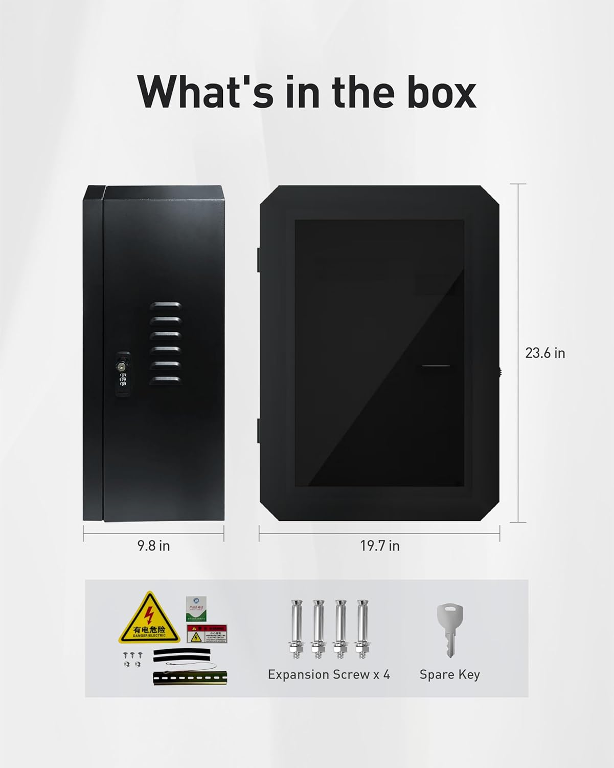 EV Charger Outdoor, Charger Station Box for Tesla Wall Charger Lock Box, Tempered Glass Front Panel