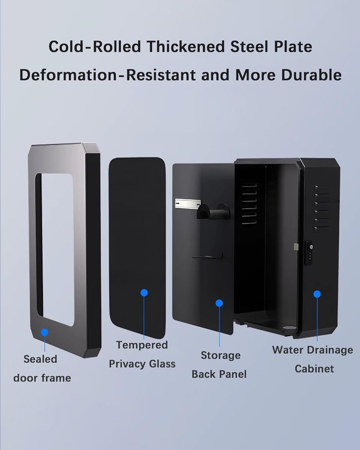 EV Charger Outdoor, Charger Station Box for Tesla Wall Charger Lock Box, Tempered Glass Front Panel