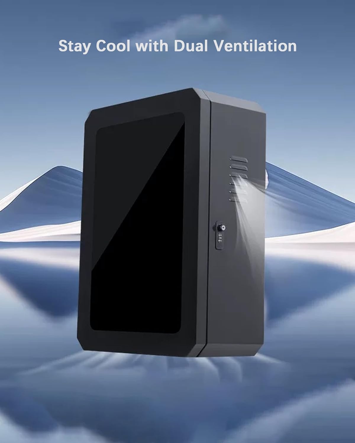 EV Charger Outdoor, Charger Station Box for Tesla Wall Charger Lock Box, Tempered Glass Front Panel