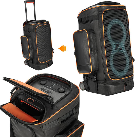 Jeachan Rugged Speaker Bag Carry Case Compatible With JBL Party Box 320, Portable Carry Bag Backpack