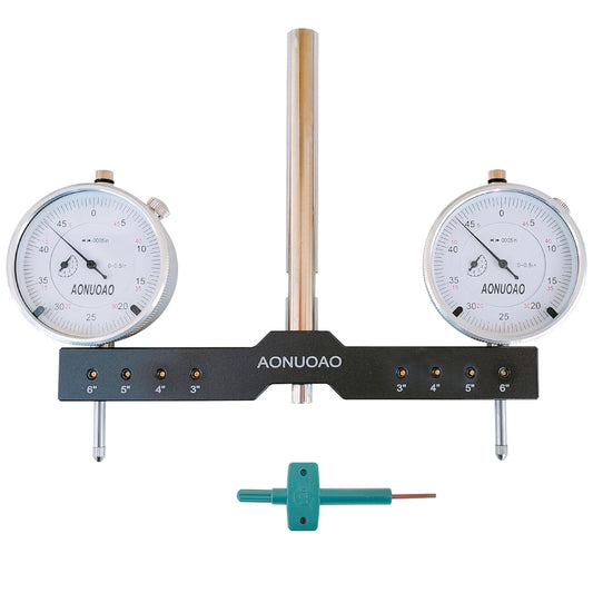 AONUOAO Shank Precision Spindle Square Tramming Tool with Dual Dial Indicators - Adjustable