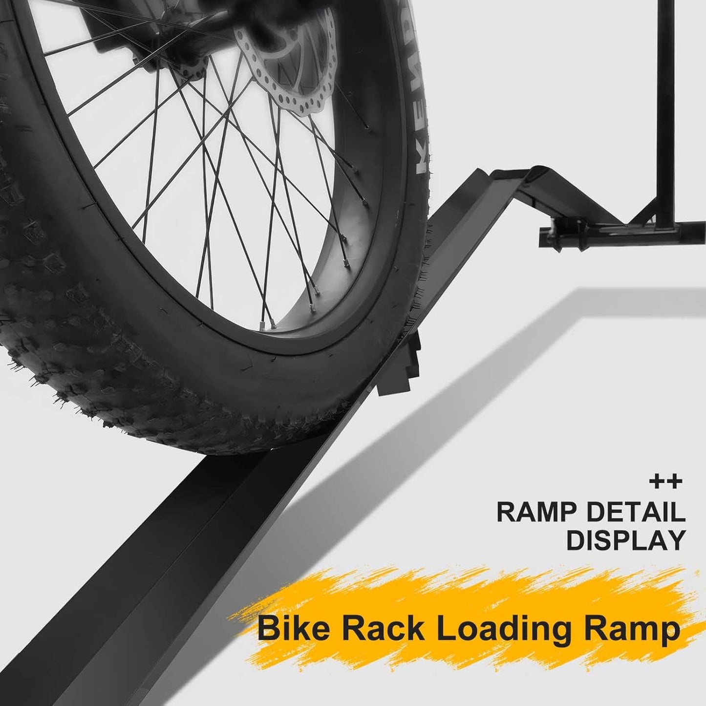 Heavy Duty Bike Rack Loading Ramp, Mopeds Ramps, Foldable E-Bike Ramp, Compatible with Various Vehicle-Mounted Bicycle Racks Suita