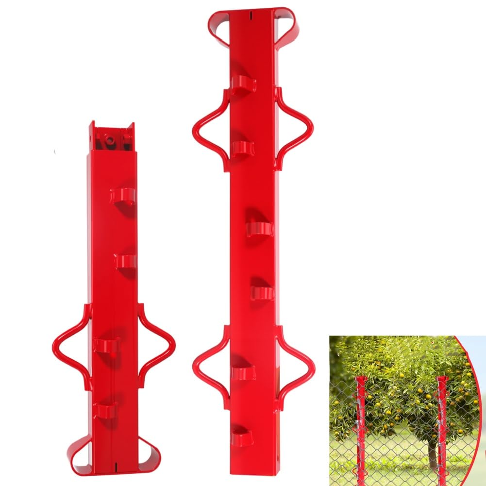 Woven Wire Fence Stretcher Bar, 4ft 5 Wedges Fence Stretcher Heavy-Duty Wire Fence Stretcher Tool
