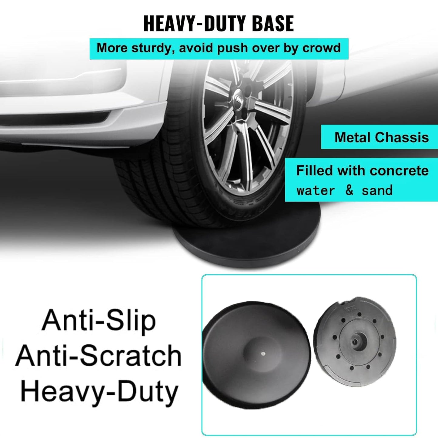 Crowd Control Stanchions, Stanchion Queue Post with Retractable Belts 6.5Ft, Easy Assembly