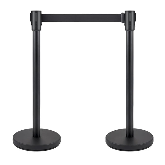 Crowd Control Stanchions, Stanchion Queue Post with Retractable Belts 6.5Ft, Easy Assembly