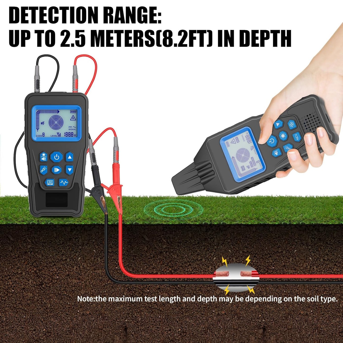 Underground Cable Locator, U630 Underground Wire Locator for Dog Fence Cables, Irrigation Control Wires, Etc.