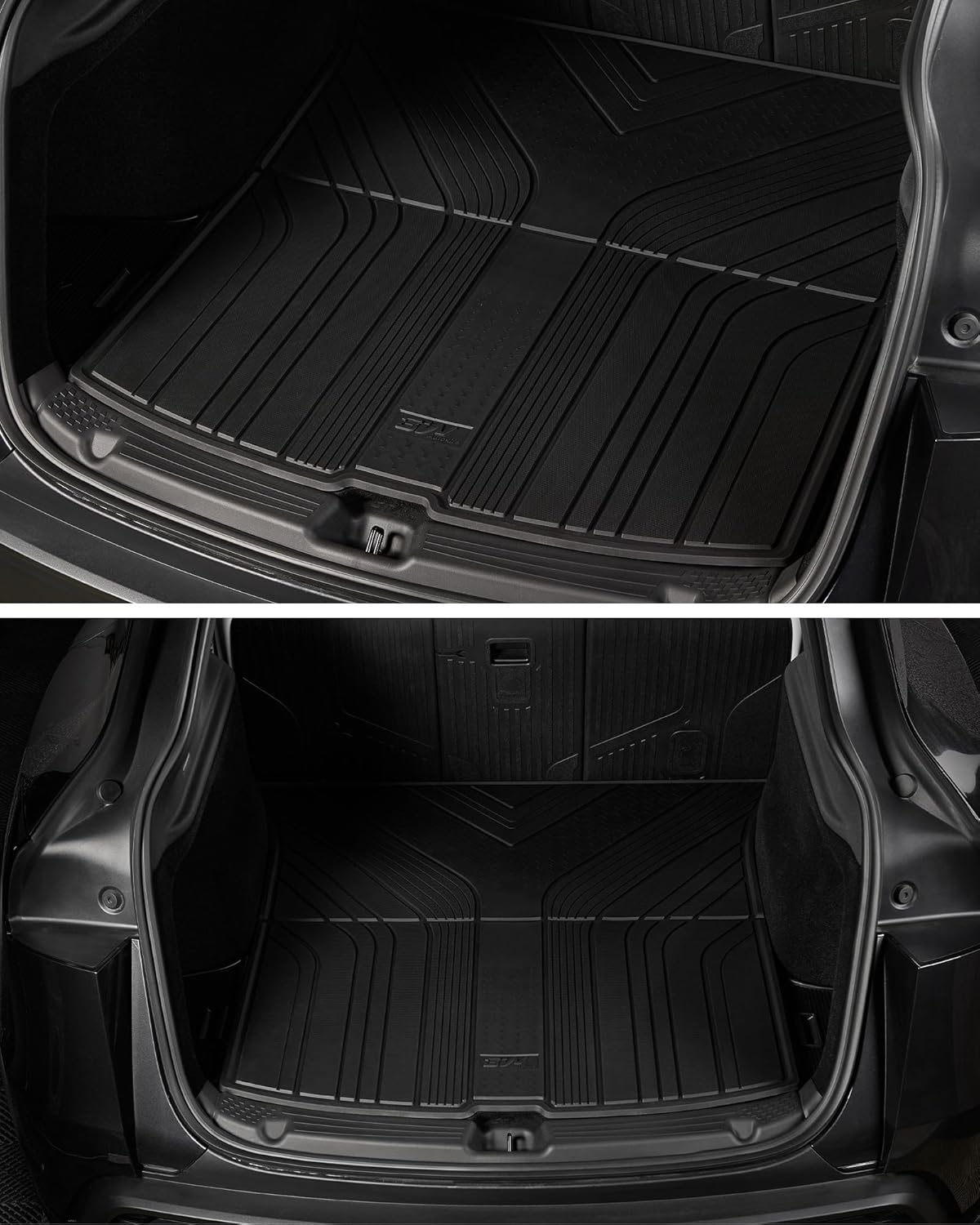 3W 2025 2026 Tesla Model Y Juniper Cargo Mat with Front & Rear Trunk Mats Cargo Liners Anti-Slip TPE All Weather Accessories Vigormold™ 1) Juniper Model Y|Cargo Mat Set