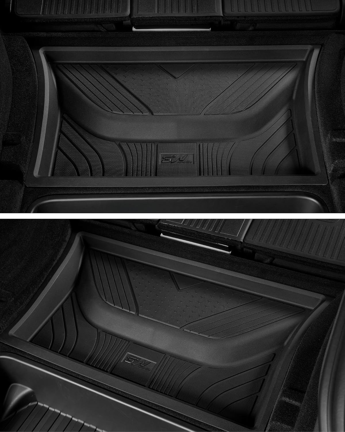 3W 2025 2026 Tesla Model Y Juniper Cargo Mat with Front & Rear Trunk Mats Cargo Liners Anti-Slip TPE All Weather Accessories Vigormold™ 1) Juniper Model Y|Cargo Mat Set