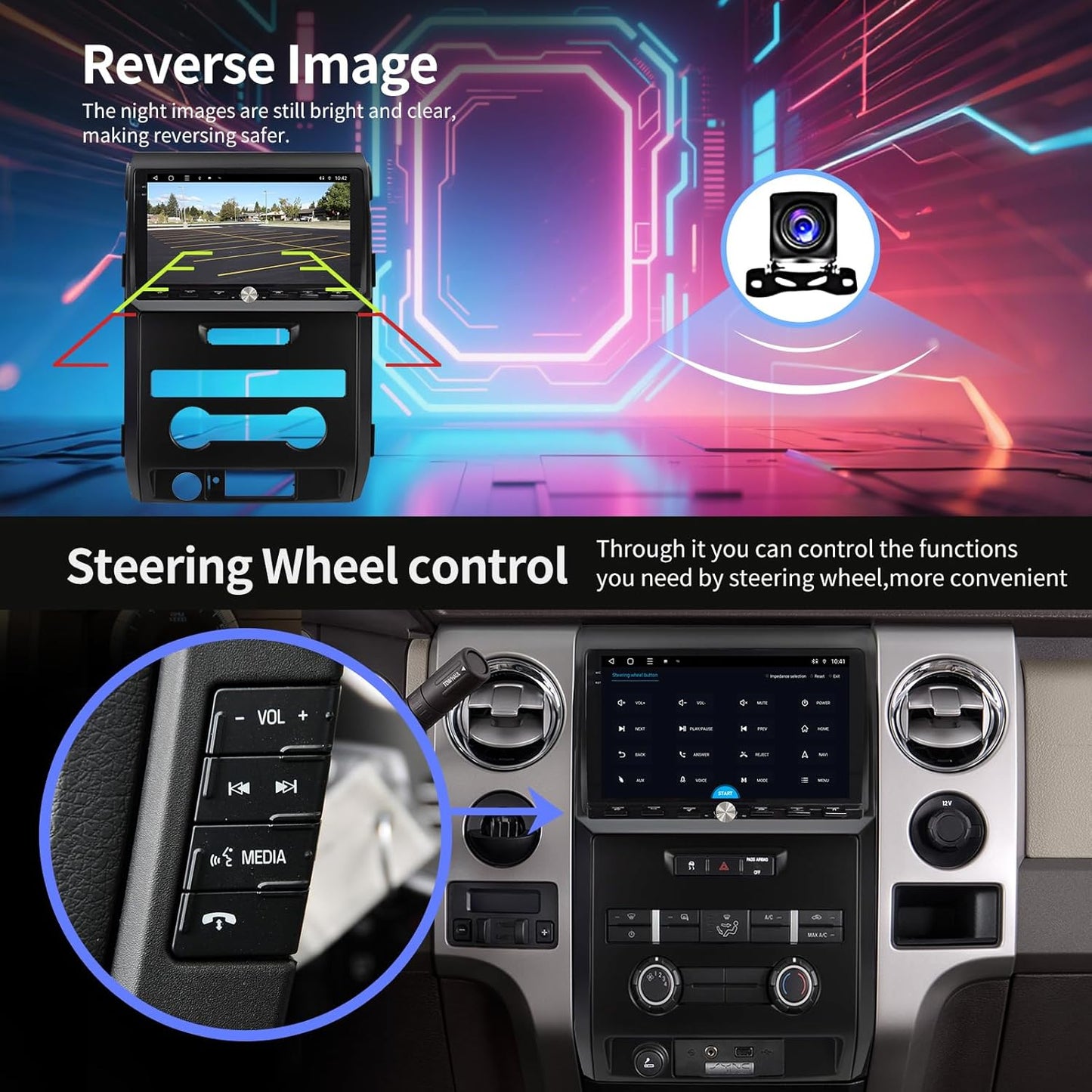 Car Radio Stereo for Ford F150 2009-2012 Replacement Carplay Android Auto GPS Navigation