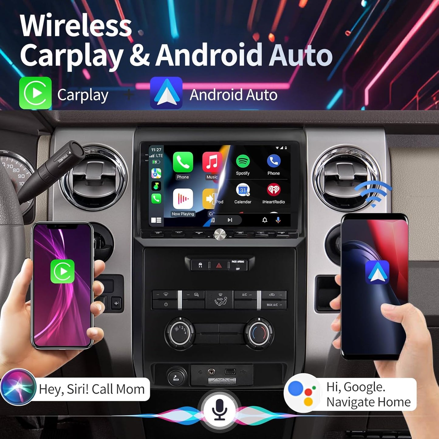 Car Radio Stereo for Ford F150 2009-2012 Replacement Carplay Android Auto GPS Navigation