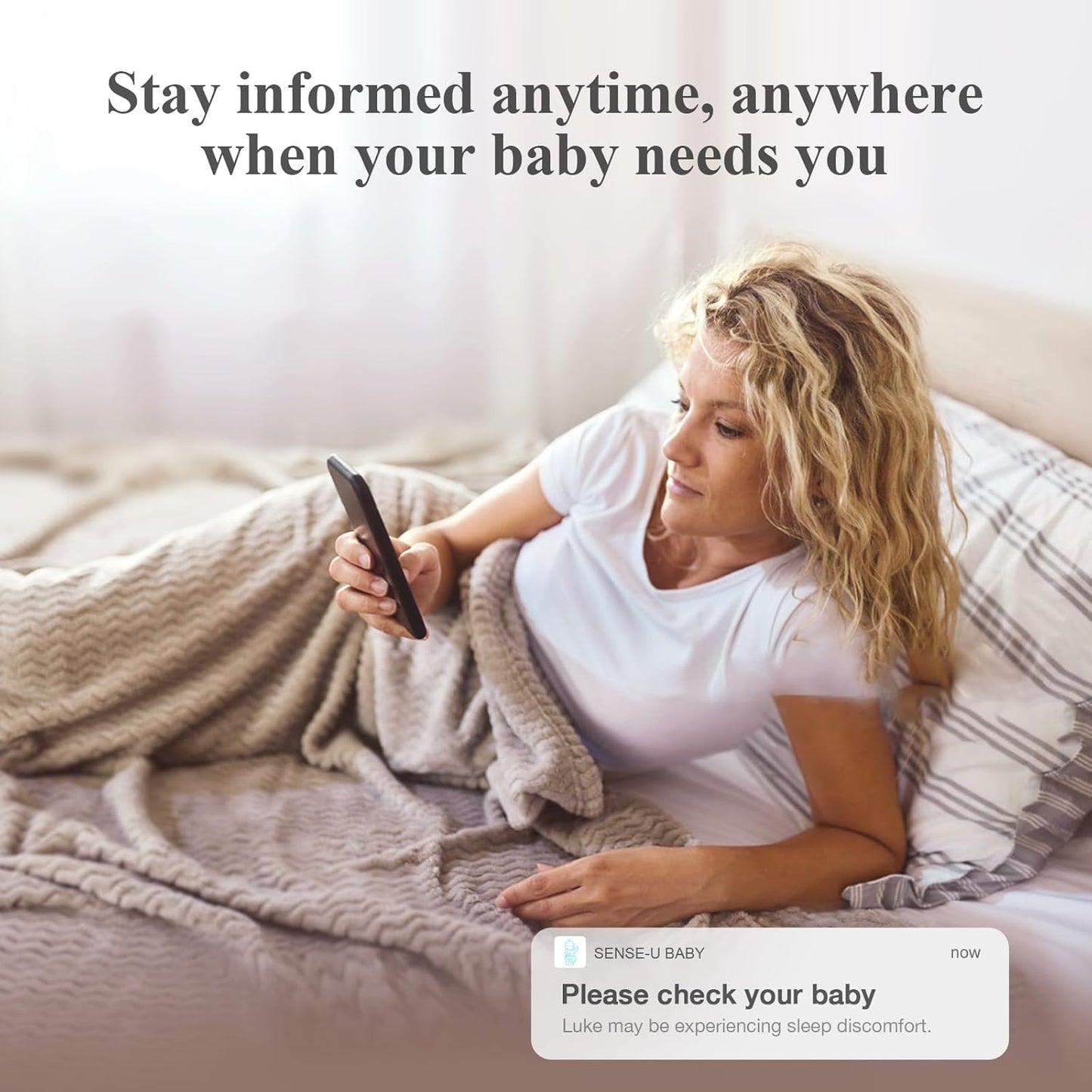 Sense-U Smart Sock Shoe Baby Monitor (Long Range) Track Baby Heart Rate, Movement, and Sleep with Real-Time Alerts