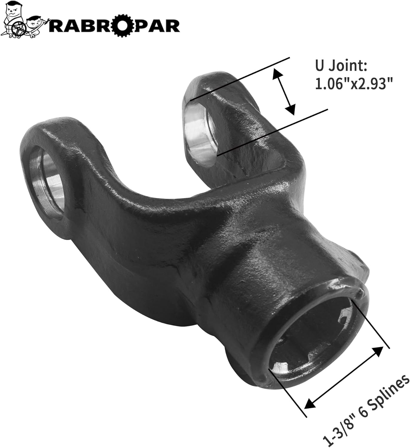 Tractor End Yoke 4 Series 1-3/8', 6 Spline with Quick Disconnect Push Button