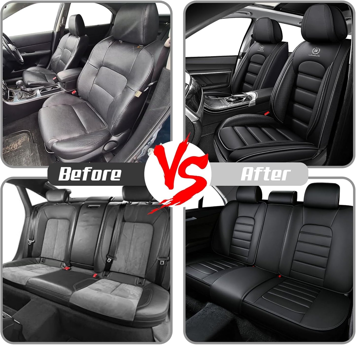 Custom Fit for Jeep Wrangler JK JL 4-Door Seat Covers Full Set 2007-2025, for Unlimited X Rubicon 392 Sahara Willys