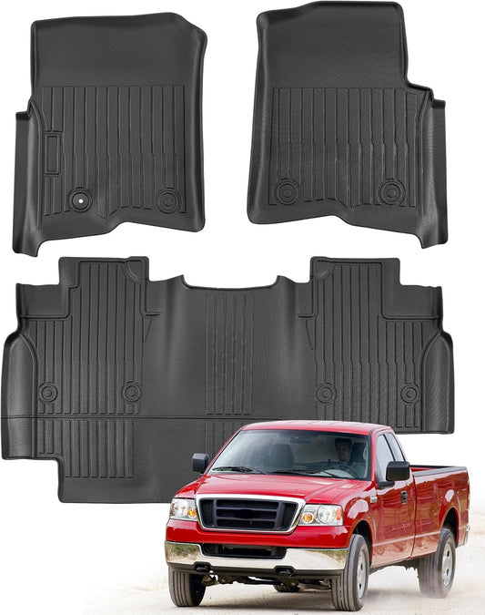 Car Floor Mats for Ford F-150 SuperCrew 2004-2008 and Lincoln Mark LT Crew Cab 2006-2008, All Weather