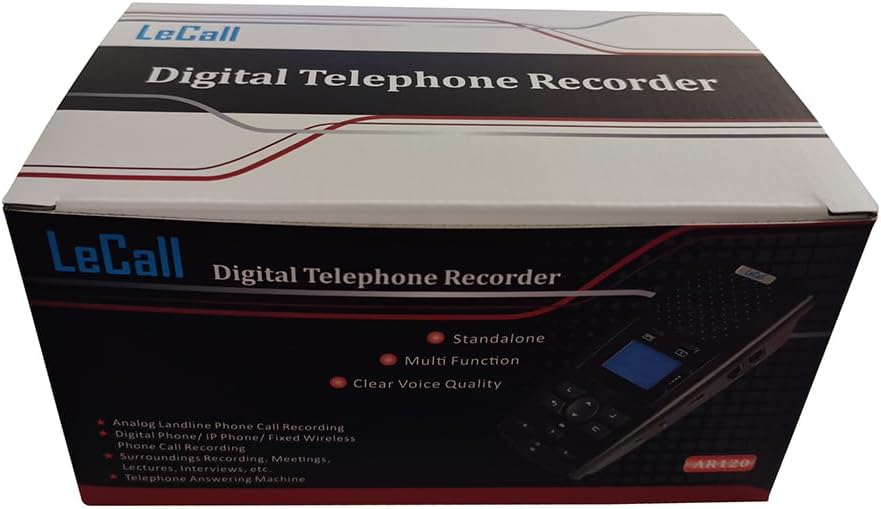 Standalone Telephone Recorder/Phone Call Recorder/Call Recording Device for Analog Landline and Digital/IP Phones