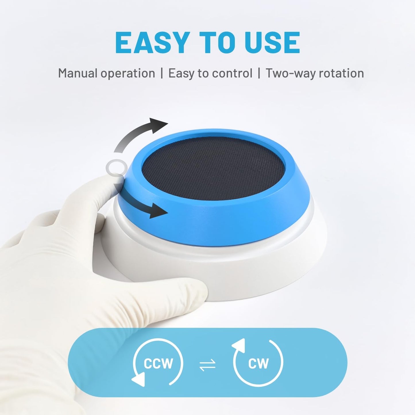 Manual Petri Dish Revolving Table 60-150mm Plastic Glass Petri Dish Spinner