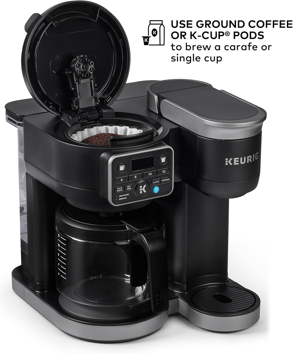 Keurig K-Duo Hot & Iced Single Serve & Carafe Coffee Maker, MultiStream Technology, 72oz Reservoir K5600