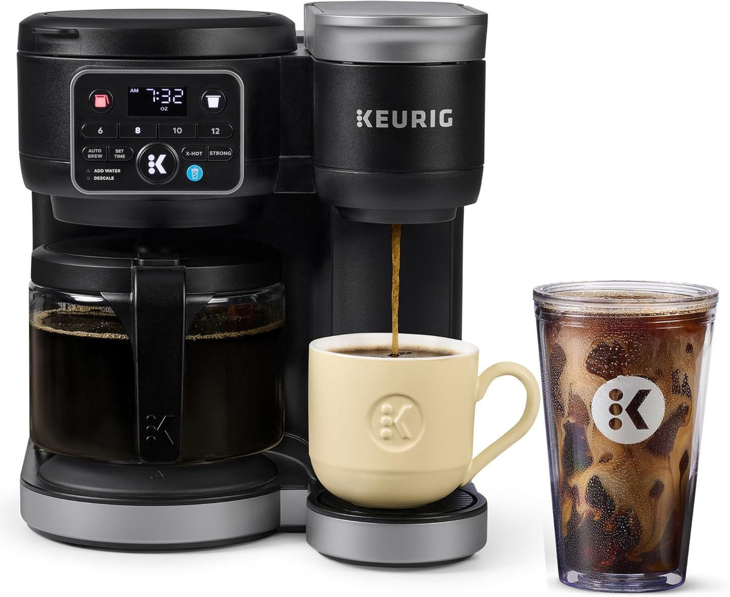 Keurig K-Duo Hot & Iced Single Serve & Carafe Coffee Maker, MultiStream Technology, 72oz Reservoir K5600