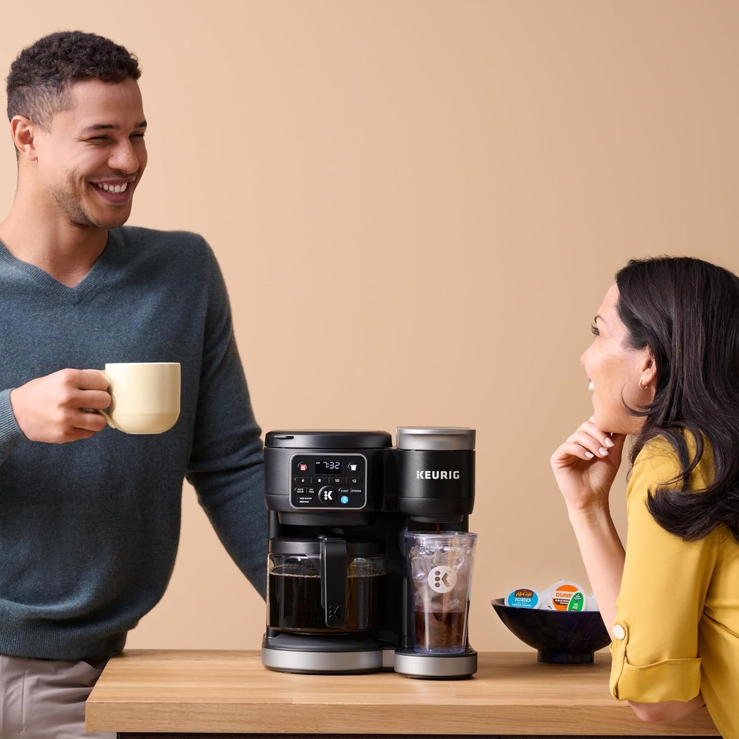 Keurig K-Duo Hot & Iced Single Serve & Carafe Coffee Maker, MultiStream Technology, 72oz Reservoir K5600